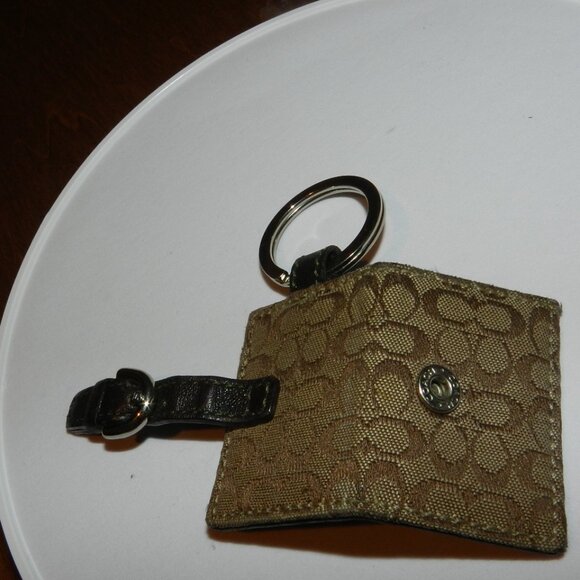 VINTAGE Y2K COACH Signature C Picture Frame Bag Charm/ Key Chain Key Ring - Picture 4 of 6